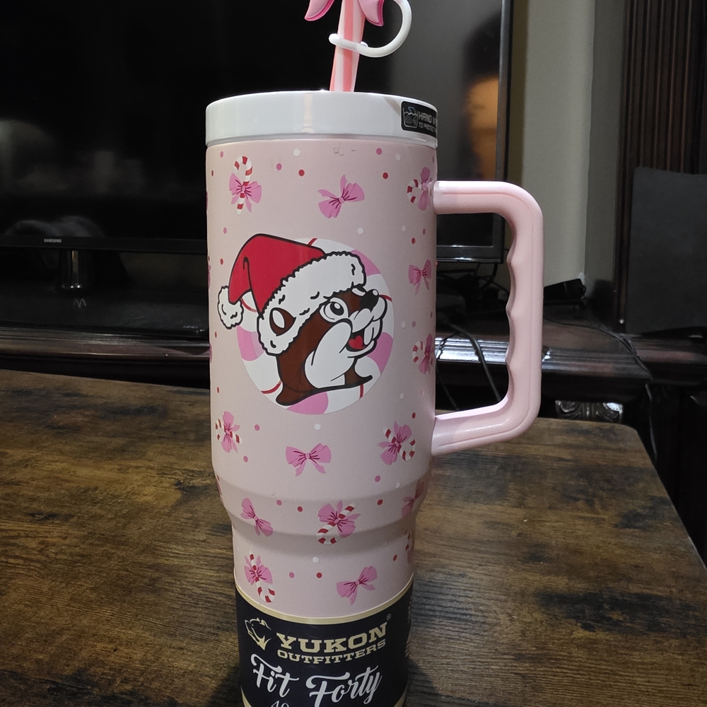 Pink Holiday Tumbler
